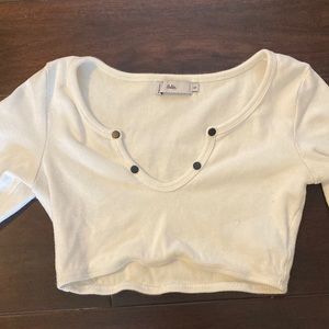 Adika White Long Sleeve Top